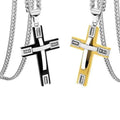 Men's Cross Necklaces in Stainless Steel by DailySale