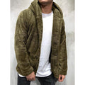 Men's Fuzzy Sherpa Hooded Solid Coat by DailySale