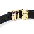 Mens Genuine Leather Sliding Buckle Belt by Boutique 23