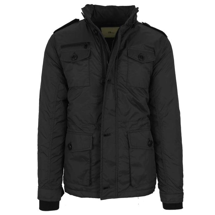 Men's Lightweight Classic Driver Tech Jacket with Tuck Away Hood by DailySale