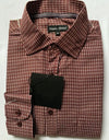 Men's Long Sleeve Dotted Dress Shirt - Burgundy