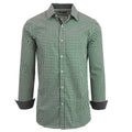 Men's Long Sleeve Slim Fitting Gingham Pattern Dress Shirts by DailySale