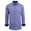 Men's Long Sleeve Slim Fitting Gingham Pattern Dress Shirts