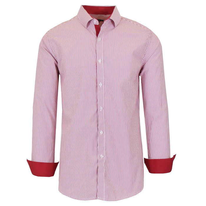 Men's Long Sleeve Slim Fitting Gingham Pattern Dress Shirts by DailySale