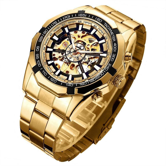 Mens Mechanical Skeleton Automatic Dial Wristwatch by DailySale