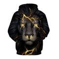 Men's Plus Size 3D Lion Animal Print Hoodie Sweatshirt by DailySale
