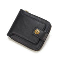 Men's PU Leather Solid Color Business Wallet, Card Holder With Zipper & Button by DailySale