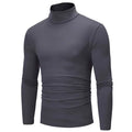 Men's Pure Color T-Shirt Thermal Mock Turtleneck Long Sleeve Tops by DailySale