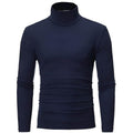 Men's Pure Color T-Shirt Thermal Mock Turtleneck Long Sleeve Tops by DailySale