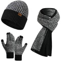 Men's Scarf and Beanie Hat Themal Gloves Set by DailySale