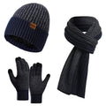 Men's Scarf and Beanie Hat Themal Gloves Set by DailySale