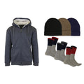 Men's Sherpa Hoodie, Fleece Lined Hat and Thermal Socks Gift Set by DailySale