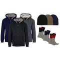Men's Sherpa Hoodie, Fleece Lined Hat and Thermal Socks Gift Set by DailySale
