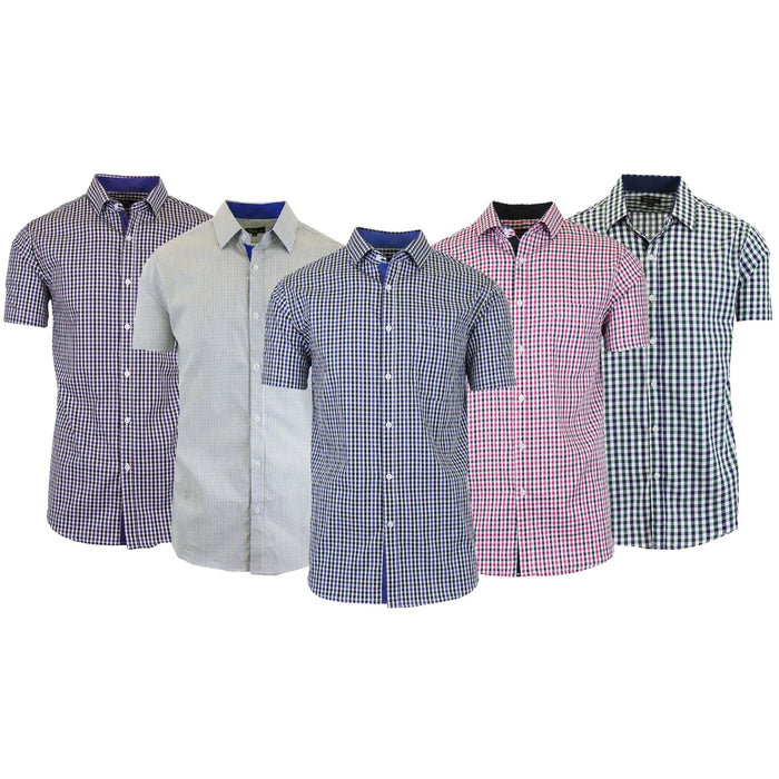 Men's Short Sleeve Slim-Fit Casual Dress Shirts by DailySale