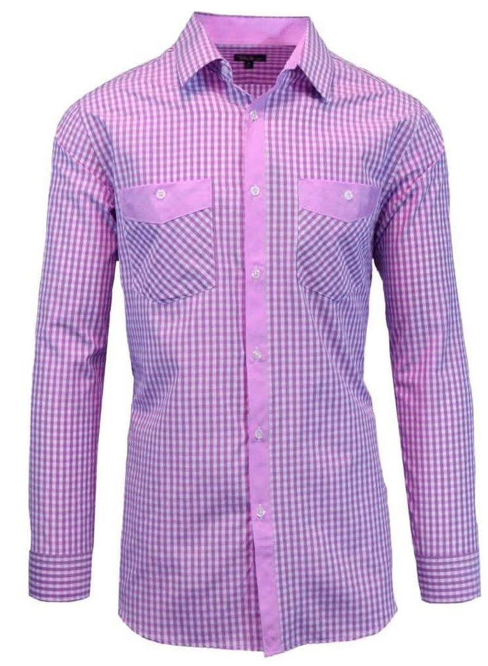 Men's Slim Fit Long Sleeve Purple Shirt - Size: XL by DailySale