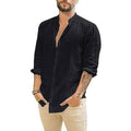Mens Summer Casual Long Sleeve Cotton Linen T-Shirt by DailySale