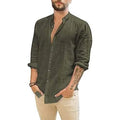 Mens Summer Casual Long Sleeve Cotton Linen T-Shirt by DailySale