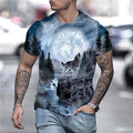 Men's T-Shirt 3D Animal Print Short Sleeve Daily Tops Streetwear Exaggerated Rainbow by DailySale