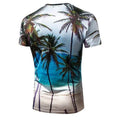 Men's T shirt Graphic Scenery Print Short Sleeve Daily Tops Blue by DailySale