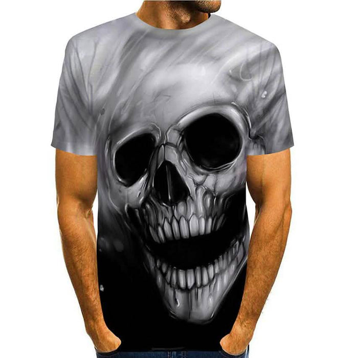 Men's Tees T shirt 3D Print Graphic Skull Plus Size Short Sleeve Casual Top by DailySale