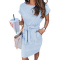 MEROKEETY Women's Striped Short Sleeve T-Shirt Dress by DailySale