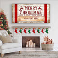 Merry Christmas And A Happy New Year Sign by Tailored Canvases