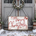 Merry Christmas Sign X by Tailored Canvases