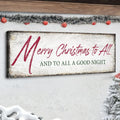 Merry Christmas To All And Goodnight Sign III by Tailored Canvases