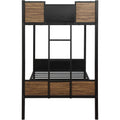 Metal Bunk Bed with Safety Railing Ladder by DailySale