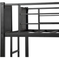Metal Bunk Bed with Safety Railing Ladder by DailySale