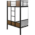 Metal Bunk Bed with Safety Railing Ladder by DailySale