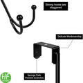 Metal Double Hanging Storage Hooks on Doors by DailySale