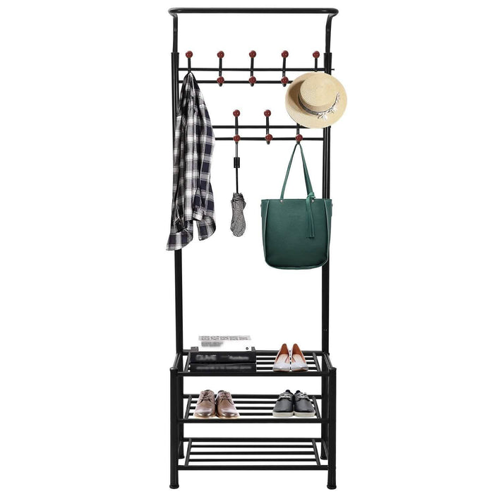 Metal Entryway Coat Shoe Rack by DailySale