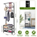 Metal Entryway Coat Shoe Rack by DailySale