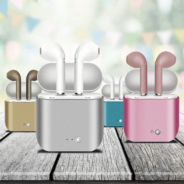 Metallic Wireless Earbuds & Charging Case Set by DailySale
