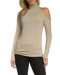 Elan Mock Neck One Shoulder Top by Vanessa Jane