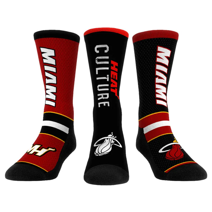 Miami Heat - Ultimate Jersey - 3-Pack by Rock 'Em Socks