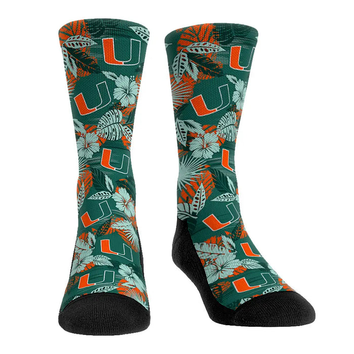 Miami Hurricanes - Floral by Rock 'Em Socks