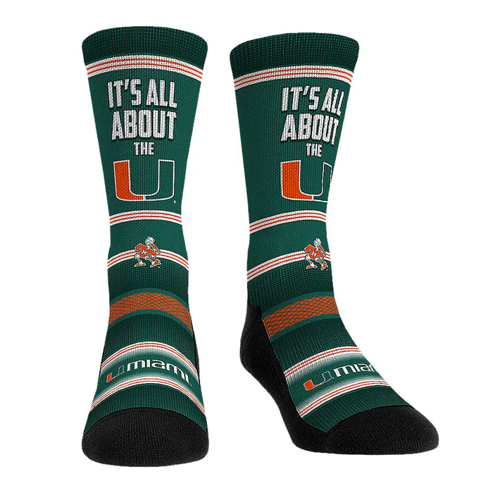 Miami Hurricanes - It's All About The U by Rock 'Em Socks