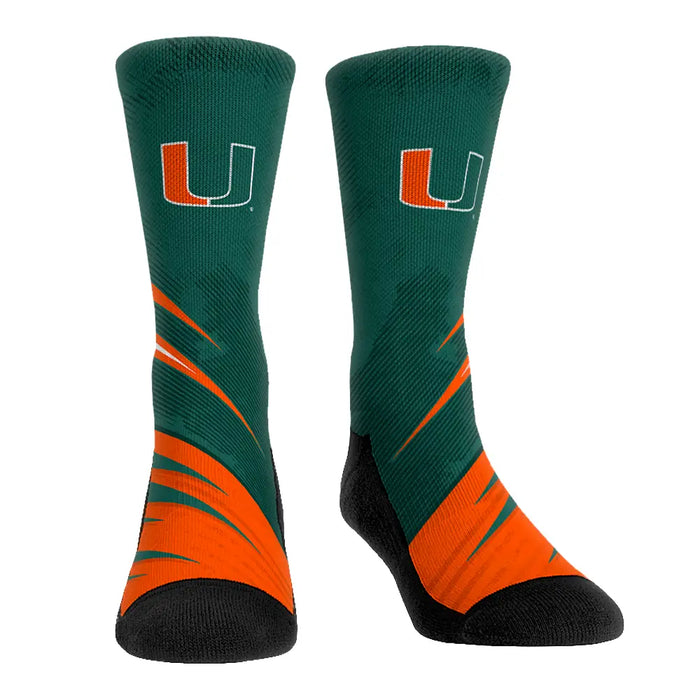 Miami Hurricanes - Slash Slant by Rock 'Em Socks