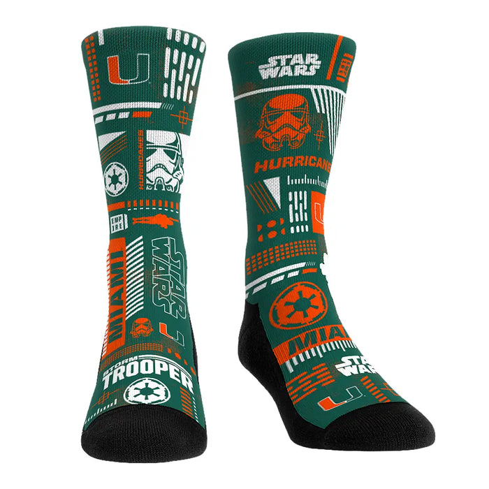 Miami Hurricanes - Star Wars - Stormtrooper Pattern by Rock 'Em Socks