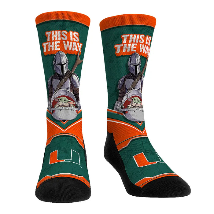 Miami Hurricanes - Star Wars - This Is The Way by Rock 'Em Socks