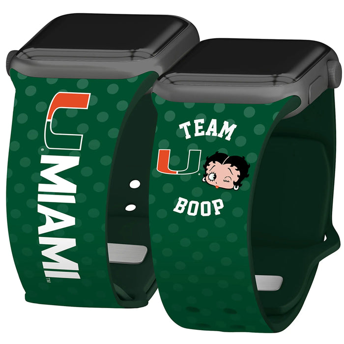 Miami Hurricanes X Betty Boop HD Apple Watch Band by Affinity Bands