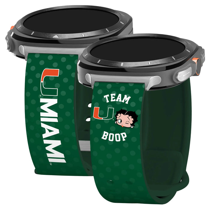Miami Hurricanes X Betty Boop HD Samsung Galaxy Watch Ultra Watch Band by Affinity Bands