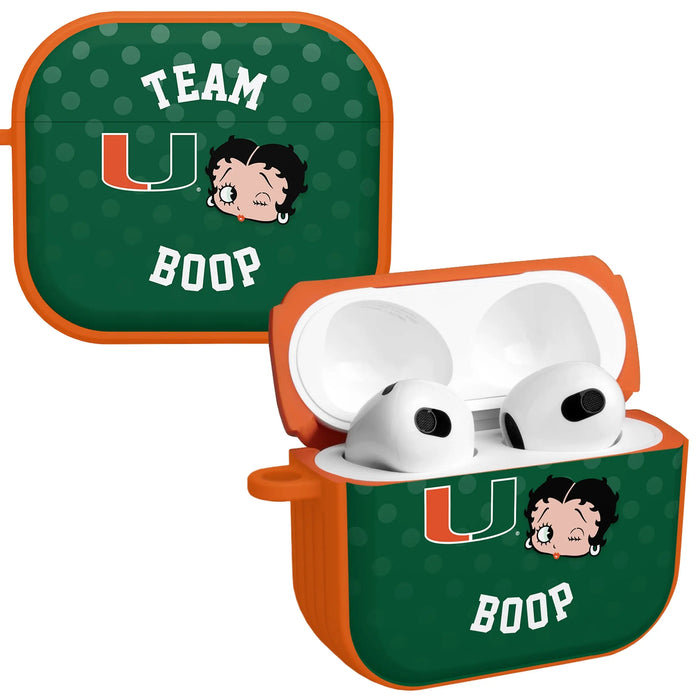 Miami Hurricanes X Betty Boop HDX Apple AirPods Gen 3 Case Cover by Affinity Bands