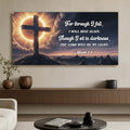 Micah 7:8 - The Lord Will Be My Light Faith Sign by Tailored Canvases