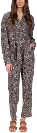Michael Michael Kors Ditsy-Print Tie-Waist Jumpsuit, Size XL by Vanessa Jane