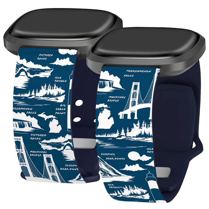 Michigan HD Fitbit Versa 3 & Sense 1 Watch Band by Affinity Bands