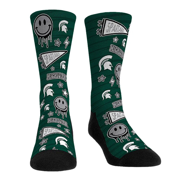 Michigan State Spartans - Smiley Stickers by Rock 'Em Socks