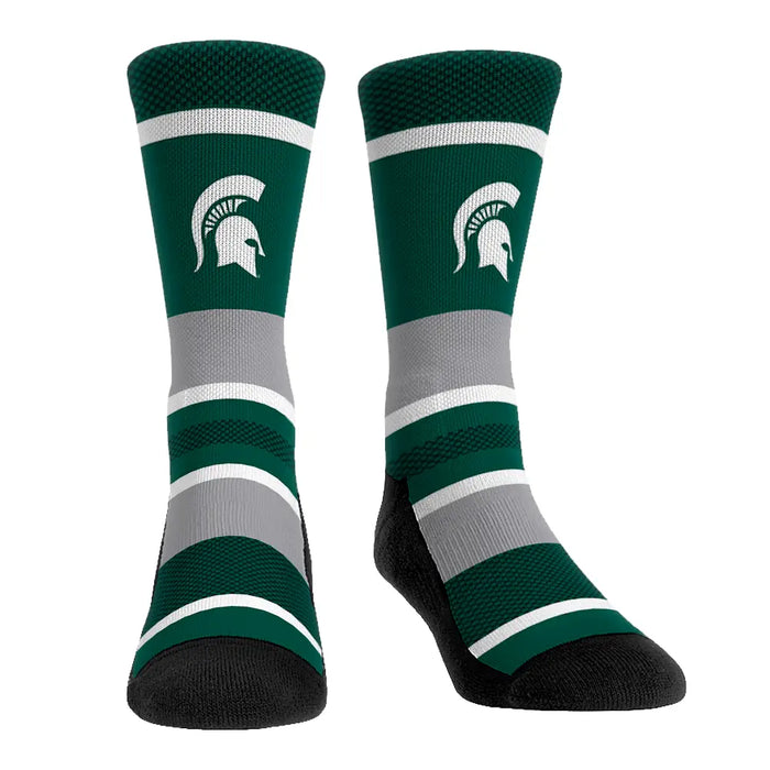Michigan State Spartans - Tech Stripe by Rock 'Em Socks